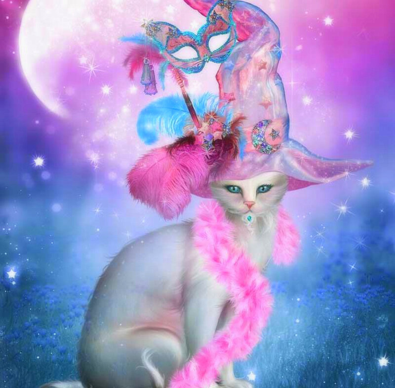 White Cat in Costume