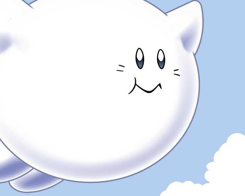 White Cat-like Creature — Calm, Digital Art