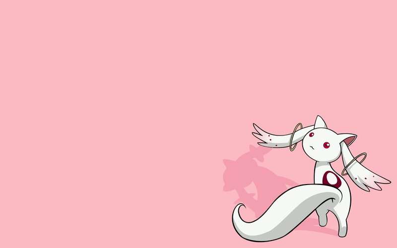 White Cat-like Creature — Pink