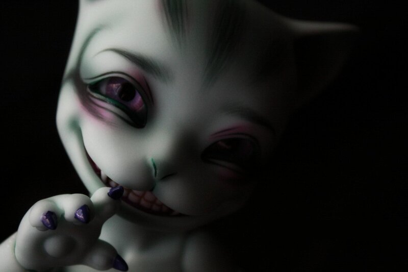 White Cat-like Doll — Black