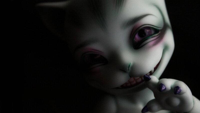 White Cat-like Doll — Dark