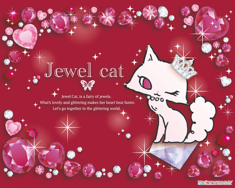 White Cat with Jewels