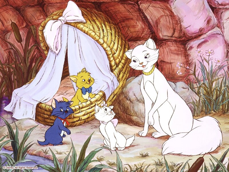 White Cat with Kittens — Serene