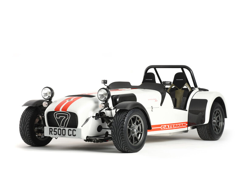 White Caterham sports car