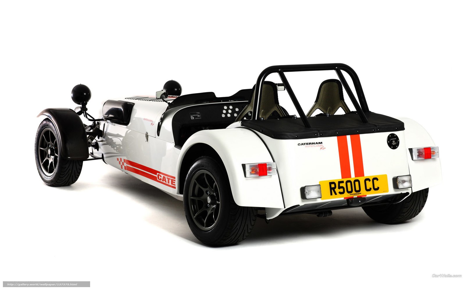 white caterham sports car
