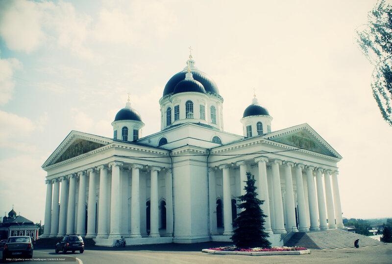 White cathedral with domes