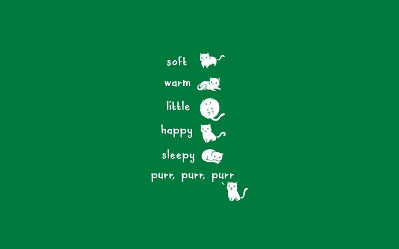 White Cats on Green