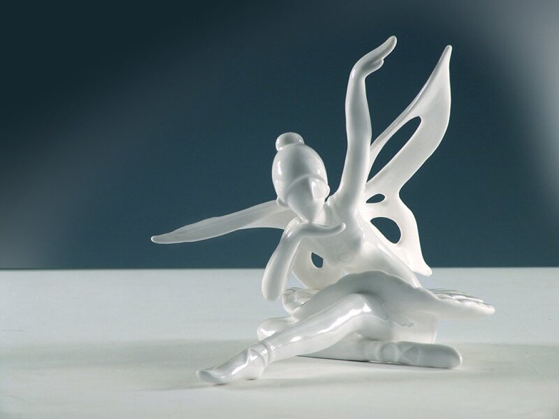 White Ceramic Fairy Figurine