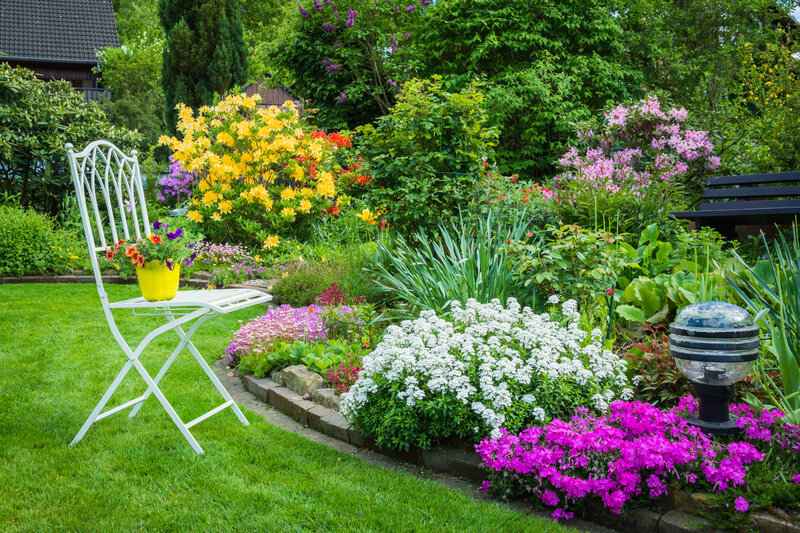 White Chair in Garden