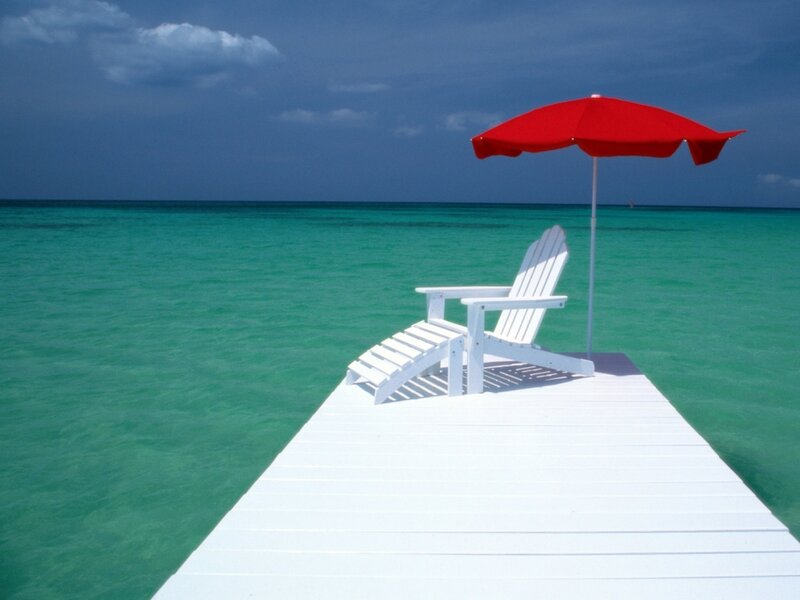 White Chair on Dock — Serene