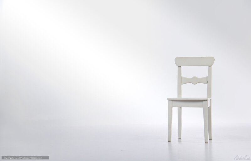 white chair on white background