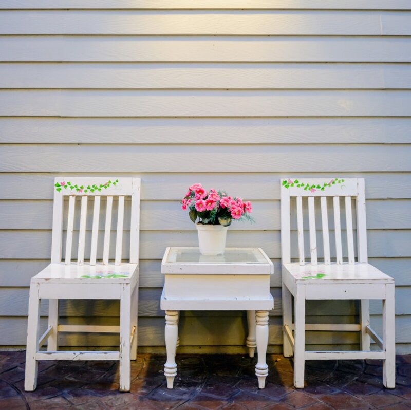 White Chairs and Table