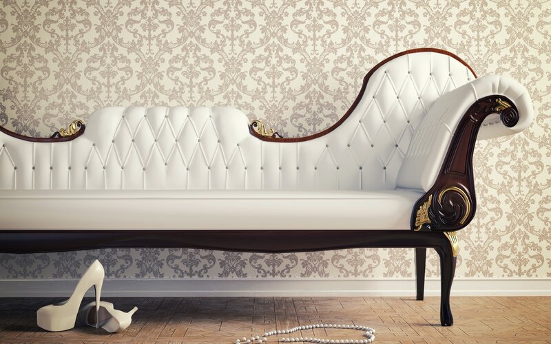 White Chaise Lounge — Elegant
