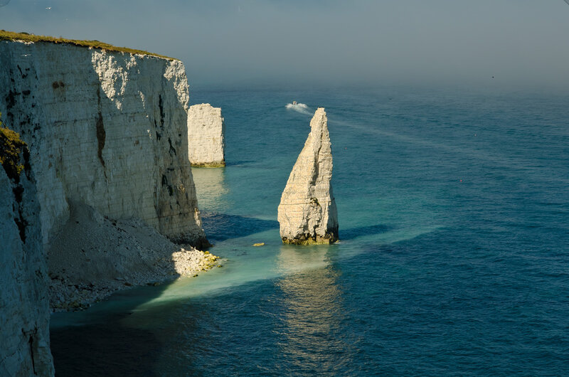 White Chalk Cliffs — Blue, Serene, Afternoon