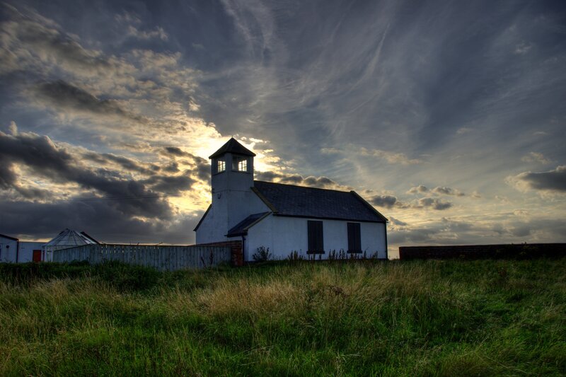 White Chapel at Sunset