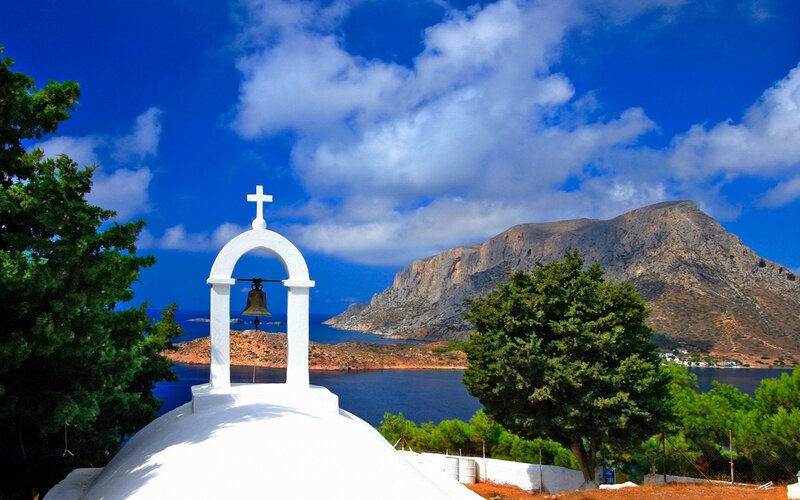 White chapel by the sea