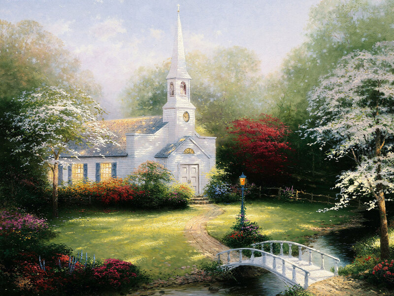 White Chapel in Garden