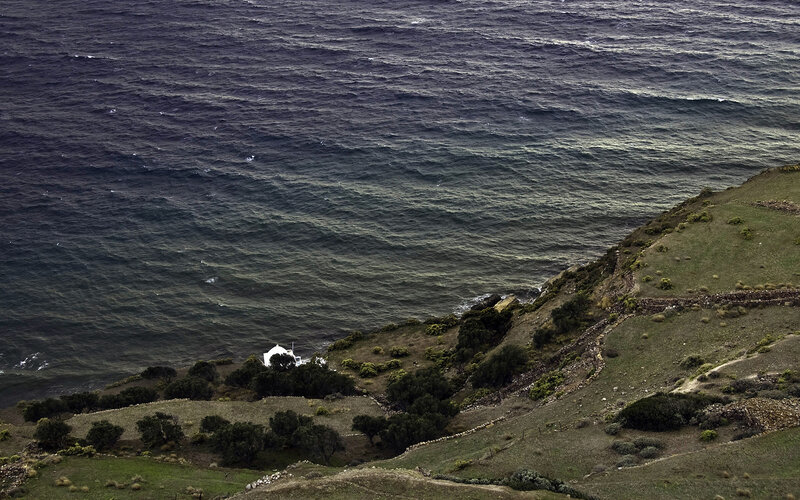 White Chapel on Cliff — Green