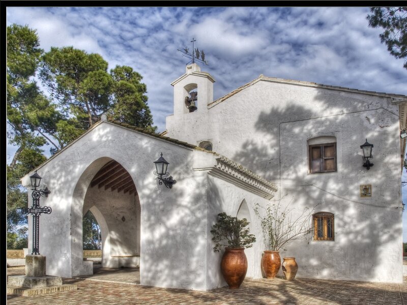 White chapel with bell tower