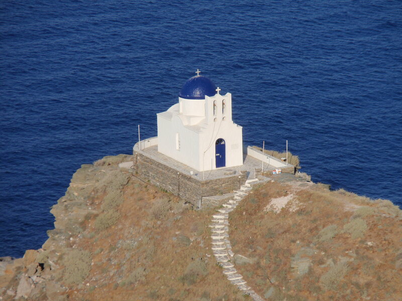White Chapel with Blue Dome
