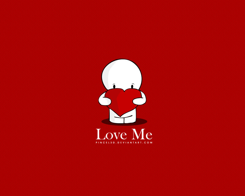 White Character Holding Heart