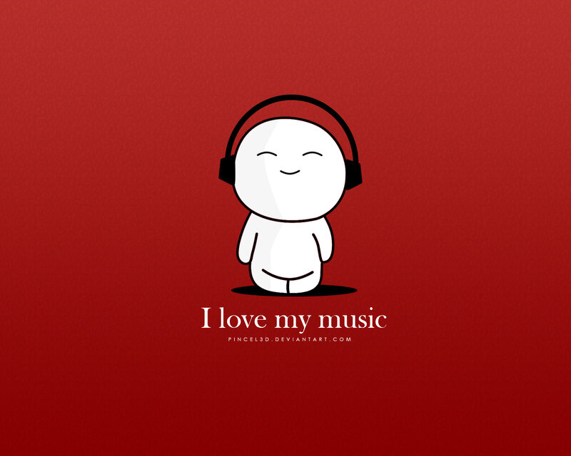 White Character with Headphones