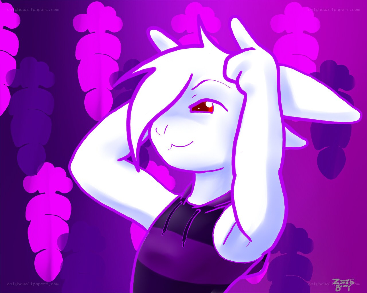 white character with red eyes