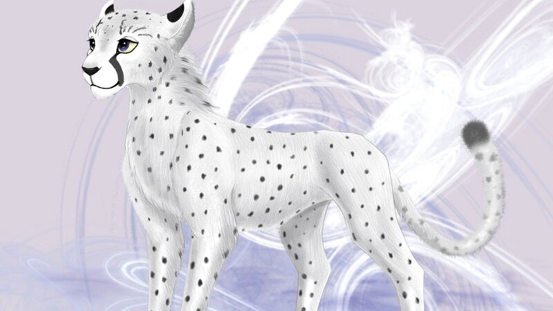 White Cheetah with Spots