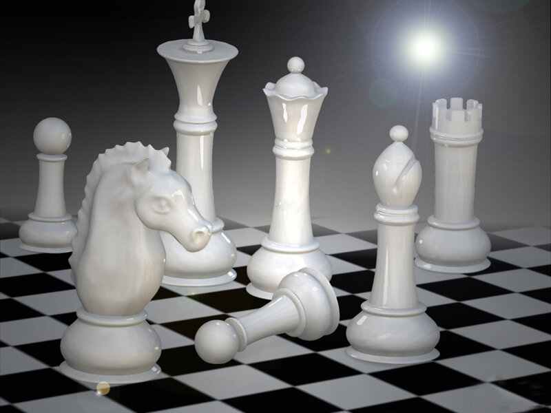 White Chess Pieces
