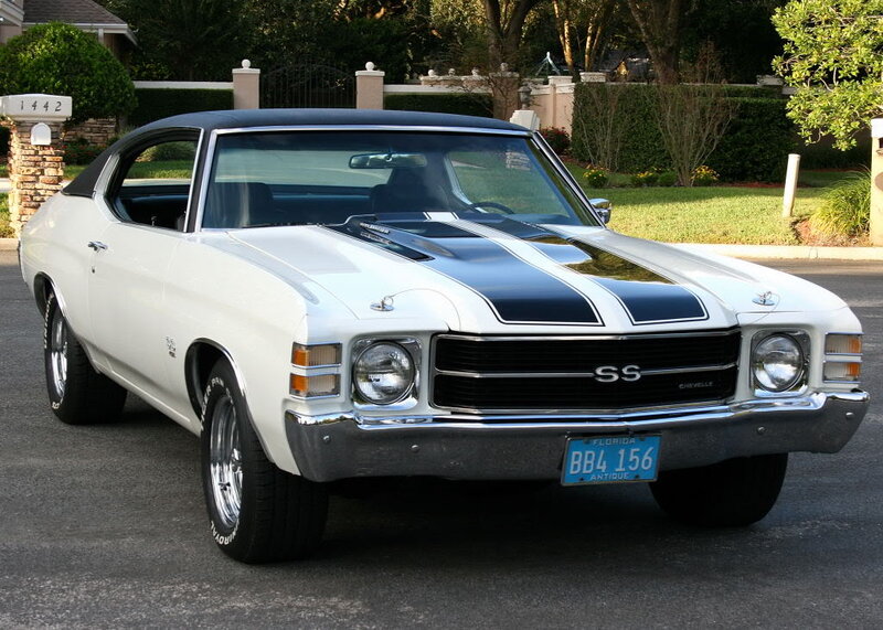 White Chevelle Ss Car