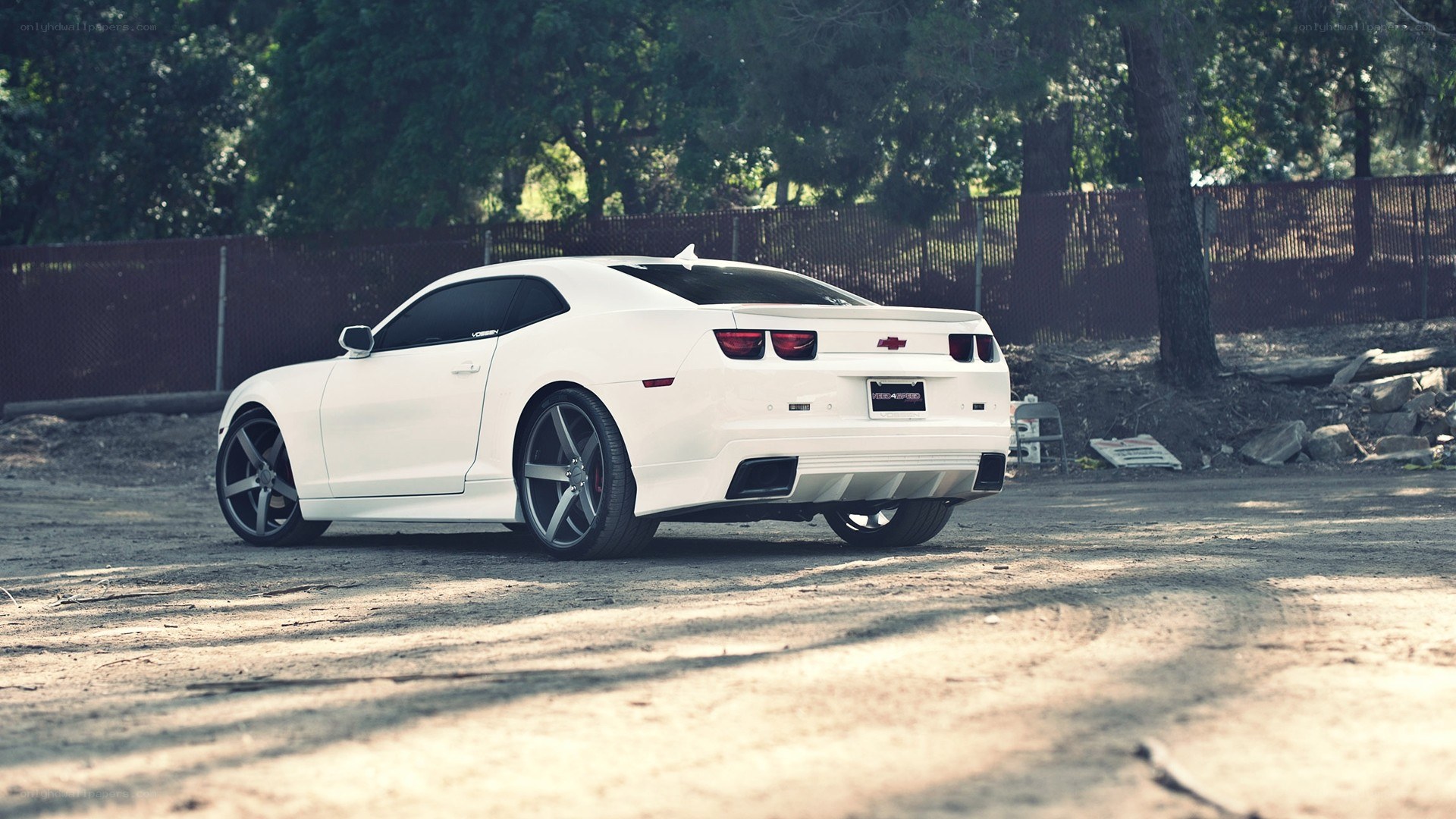 white chevrolet camaro