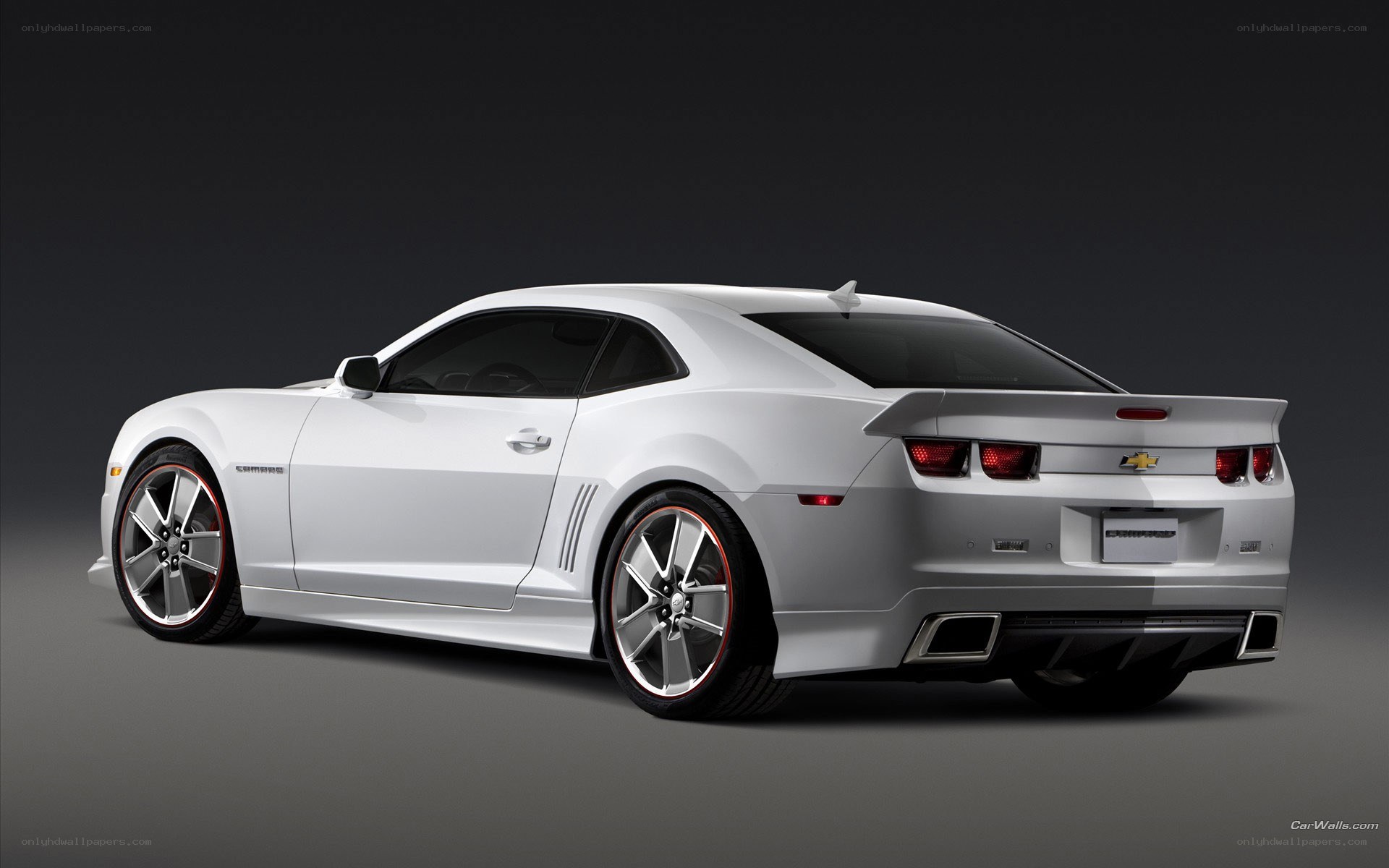white chevrolet camaro coupe