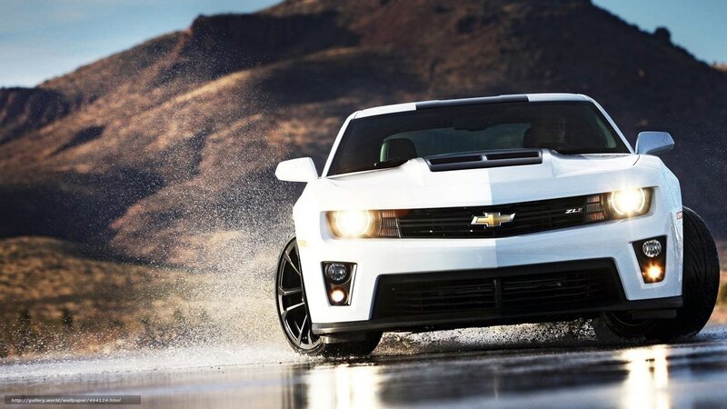 White Chevrolet Camaro — Dramatic, Afternoon