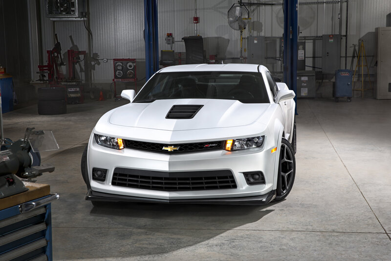 White Chevrolet Camaro — Dramatic, Photograph, Garage