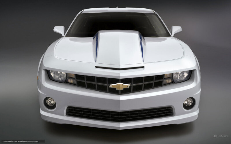 white chevrolet camaro front view