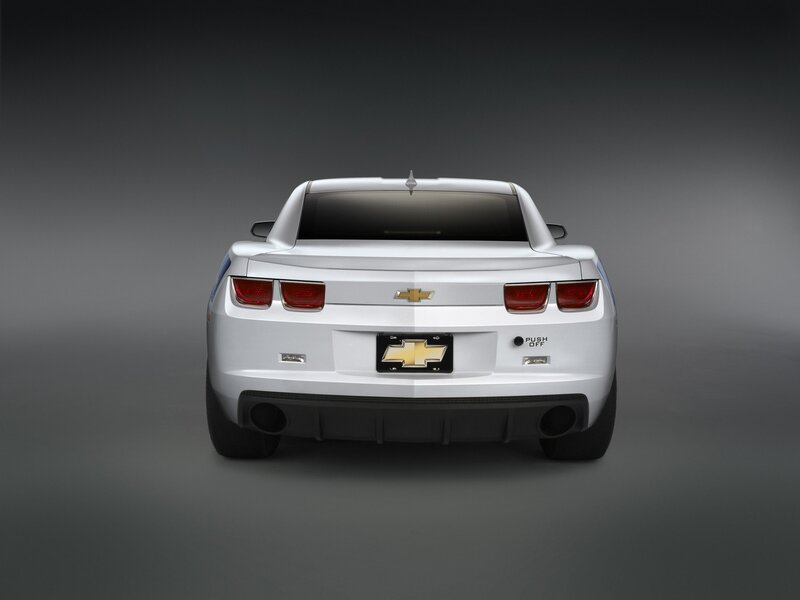 white chevrolet camaro rear view