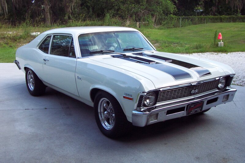 white chevrolet nova ss