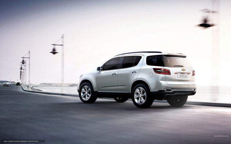 White Chevrolet Trailblazer on coastal road