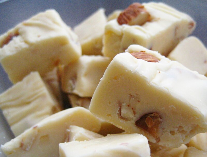 White Chocolate Almond Fudge