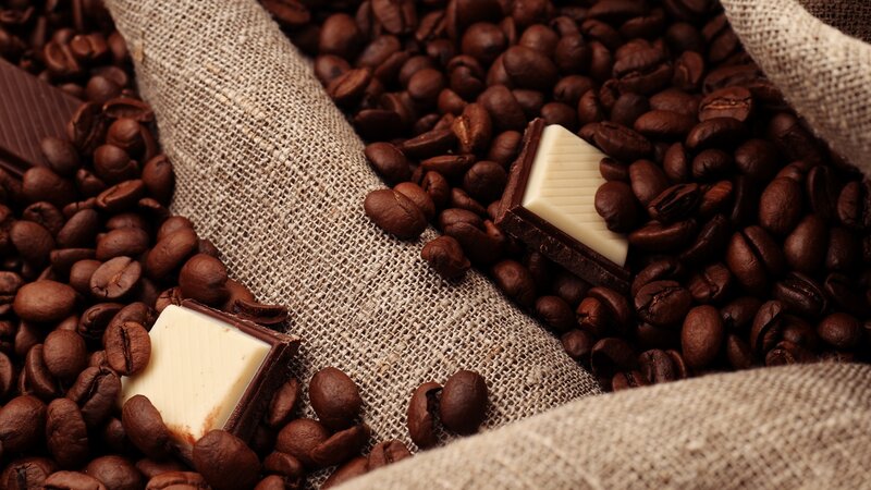 White Chocolate and Coffee Beans