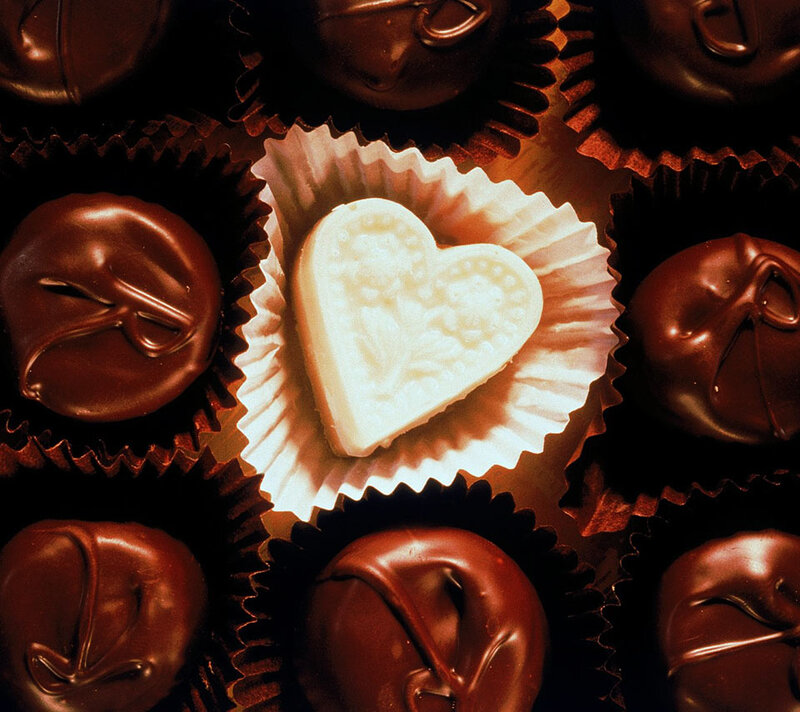 White Chocolate Heart — Brown