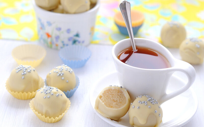 White Chocolate Truffles — Yellow, Calm, Afternoon