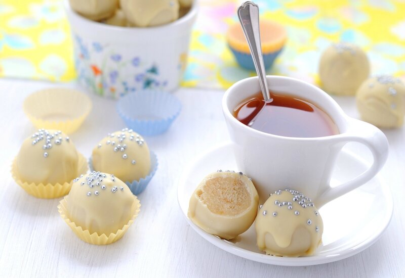White Chocolate Truffles — Yellow, Calm, Morning