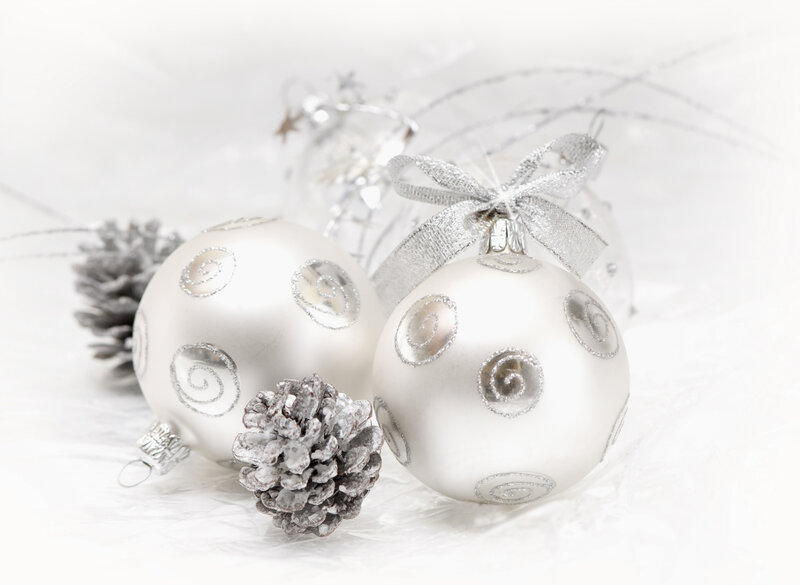 White Christmas Ornaments — Festive