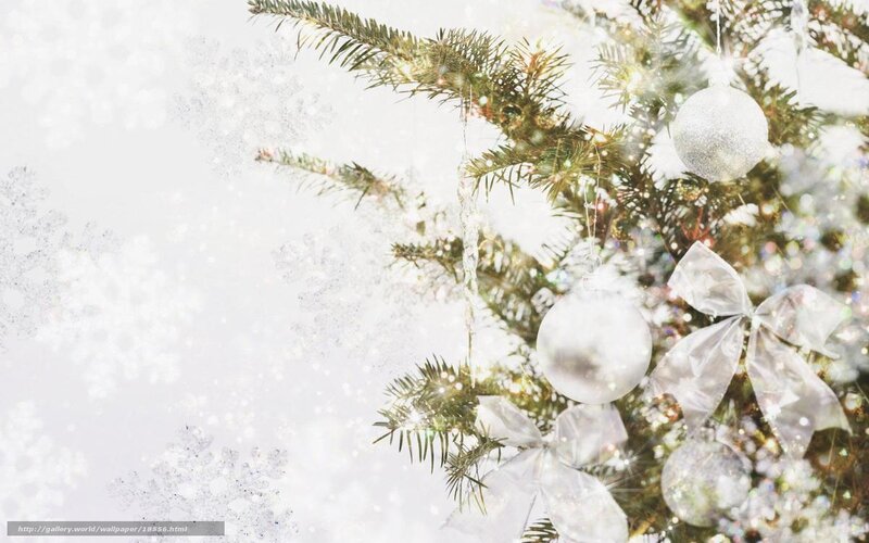 White Christmas tree decor
