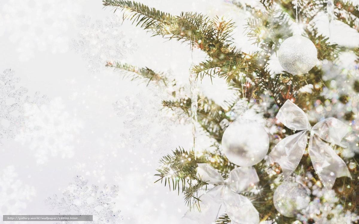 White Christmas tree decor