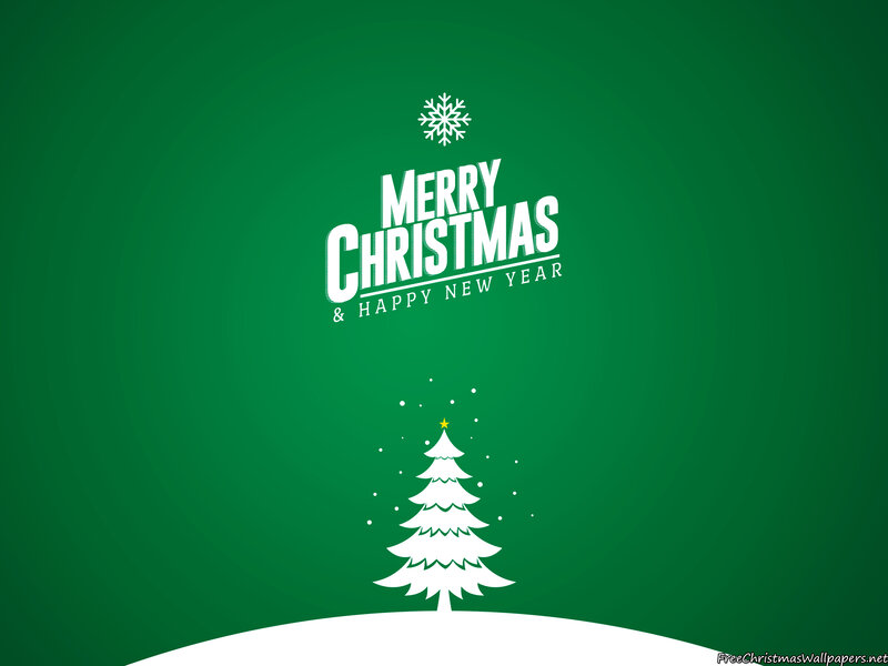 White Christmas Tree — Green