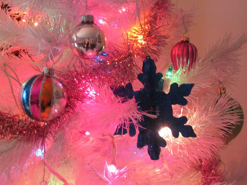 White Christmas Tree — Pink, Festive, Winter