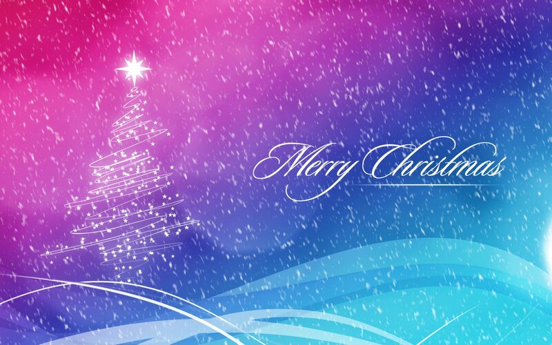 White Christmas Tree — Purple