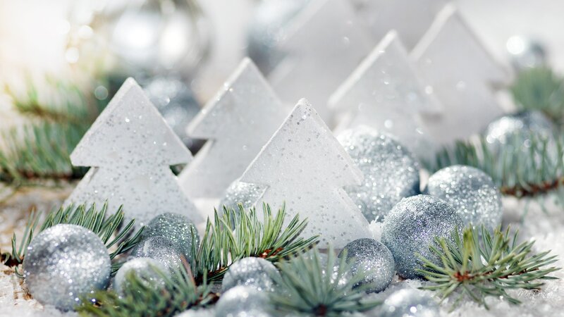 White Christmas Trees — Festive